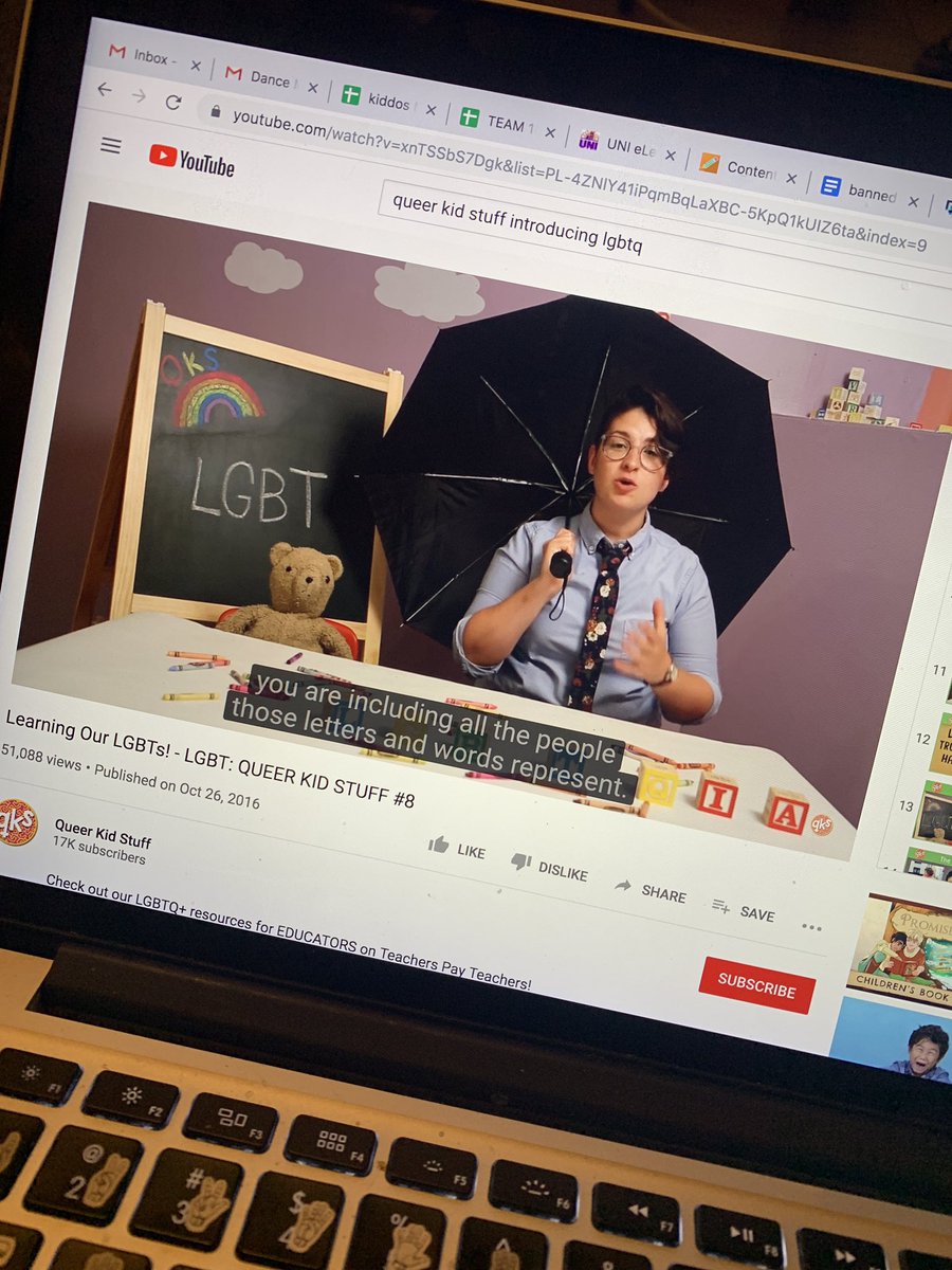 MsEmilyPaul5's tweet photo. In case my friends who are in classrooms don’t know- @lindzamer’s channel @queerkidstuff is a must have when writing lessons plans for LGBTQ+ topics (and many things in between)! Sometimes finding the right words can be hard- so having Lindsay sing them is even better! https://t.co/VHA8n9Inmh