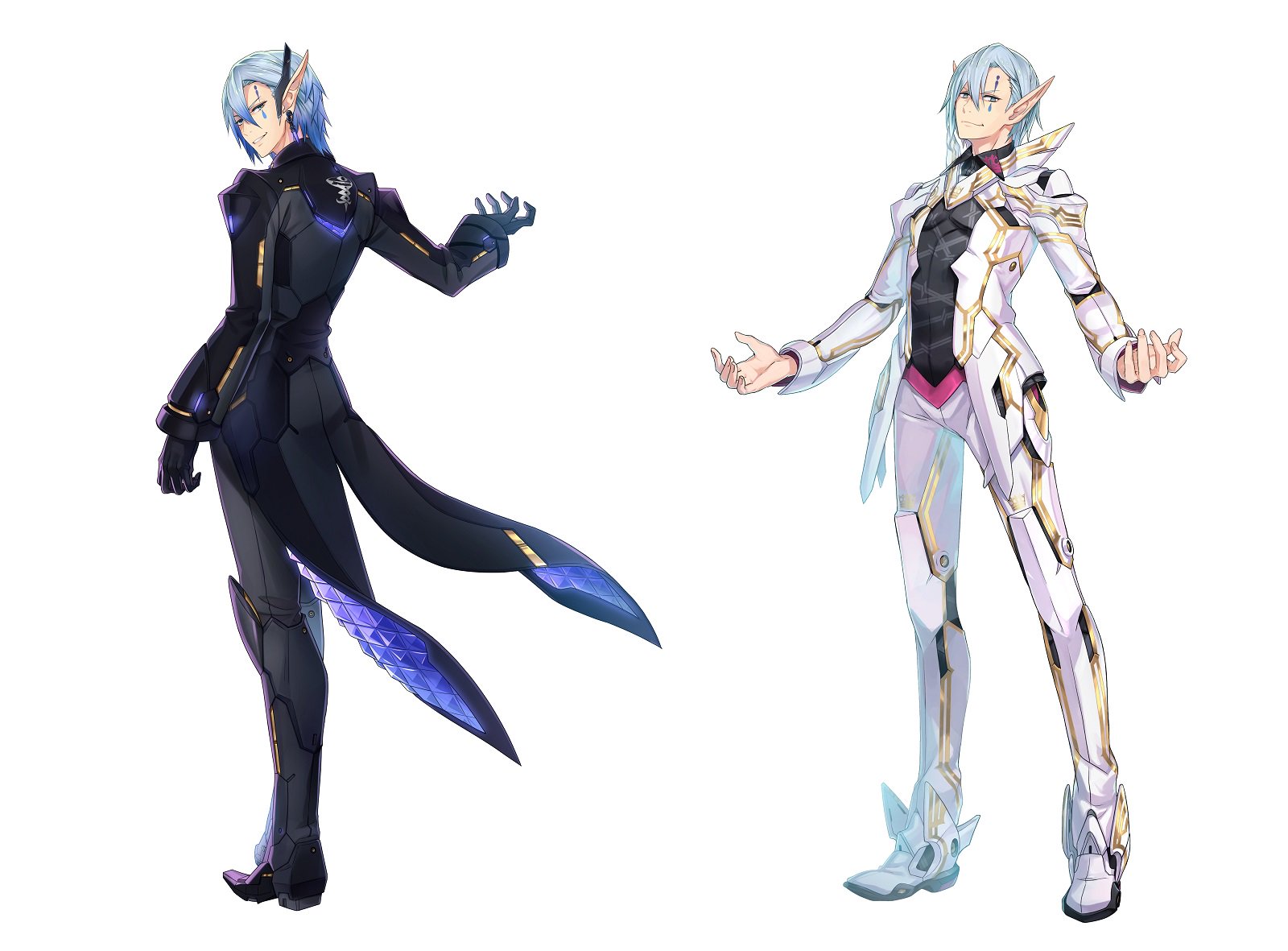 Twitter 上的 イドラ ファンタシースターサーガ 公式 ルーサー ロウ カオス分岐後 イラスト公開 ついに Pso2 の大人気キャラクター ルーサー が イドラ に登場 黒と白 正反対の姿のルーサーさん 黒 がロウで 白 がカオスですよ ヴァン