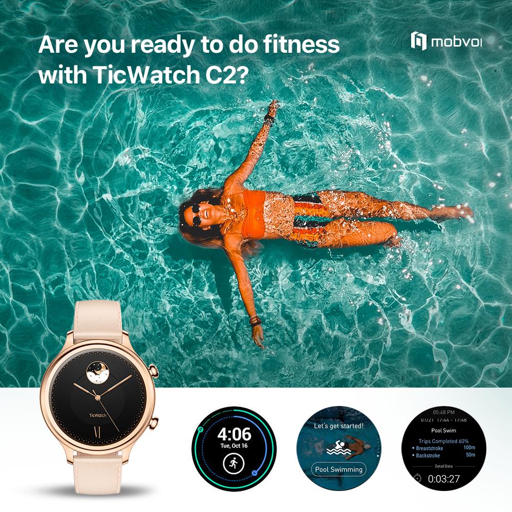 ticwatch c2 swimming