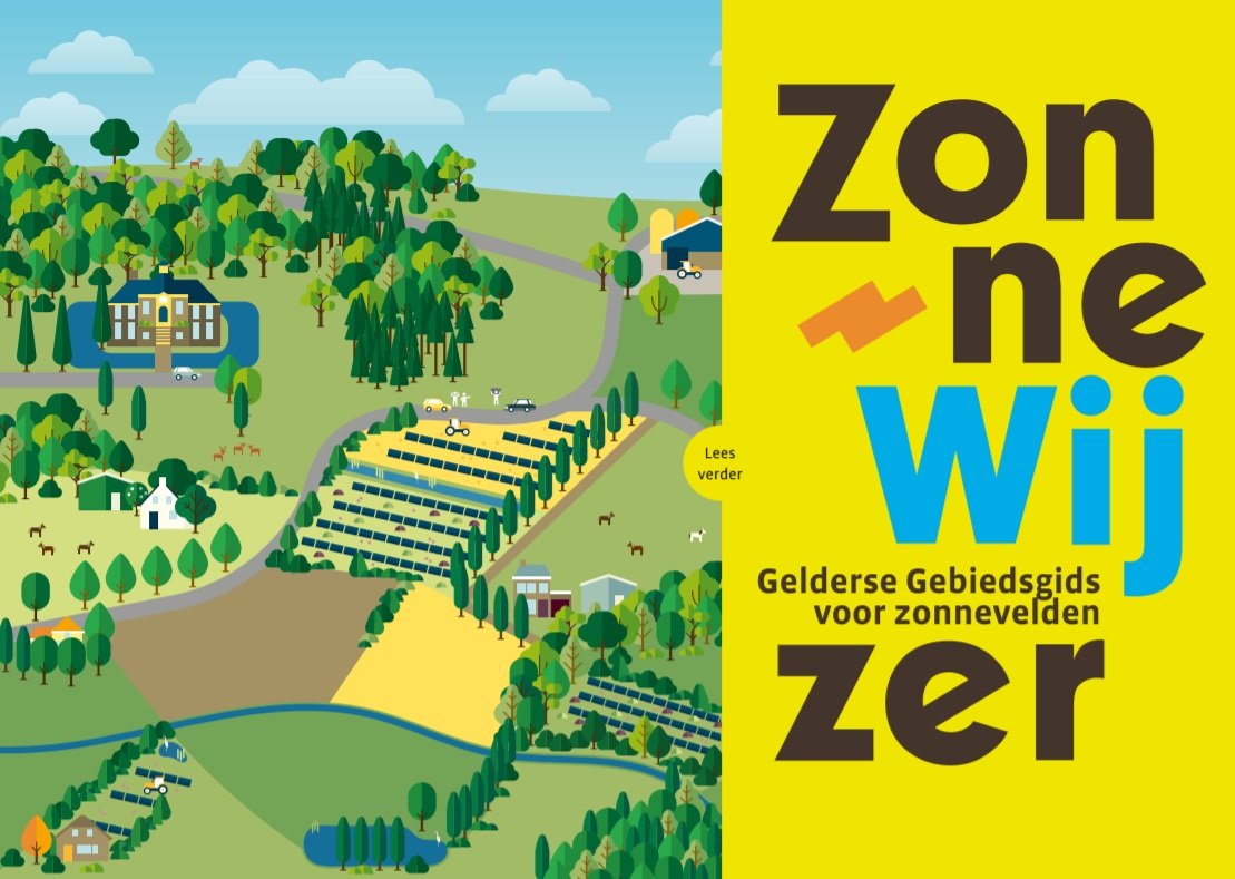 GEAakkoord's tweet photo. Gisteren is de ZonneWIJzer van het Gelders Energieakkoord gepresenteerd. De ZonneWIJzer is een Gelderse gebiedsgids vol met tips en aanbevelingen om tot een goede ruimtelijke inpassing van #zonnevelden te komen. Meer over weten, klik en lees verder! 👇🏽https://t.co/qnsQcWI7QG https://t.co/tMDCrd5fu5
