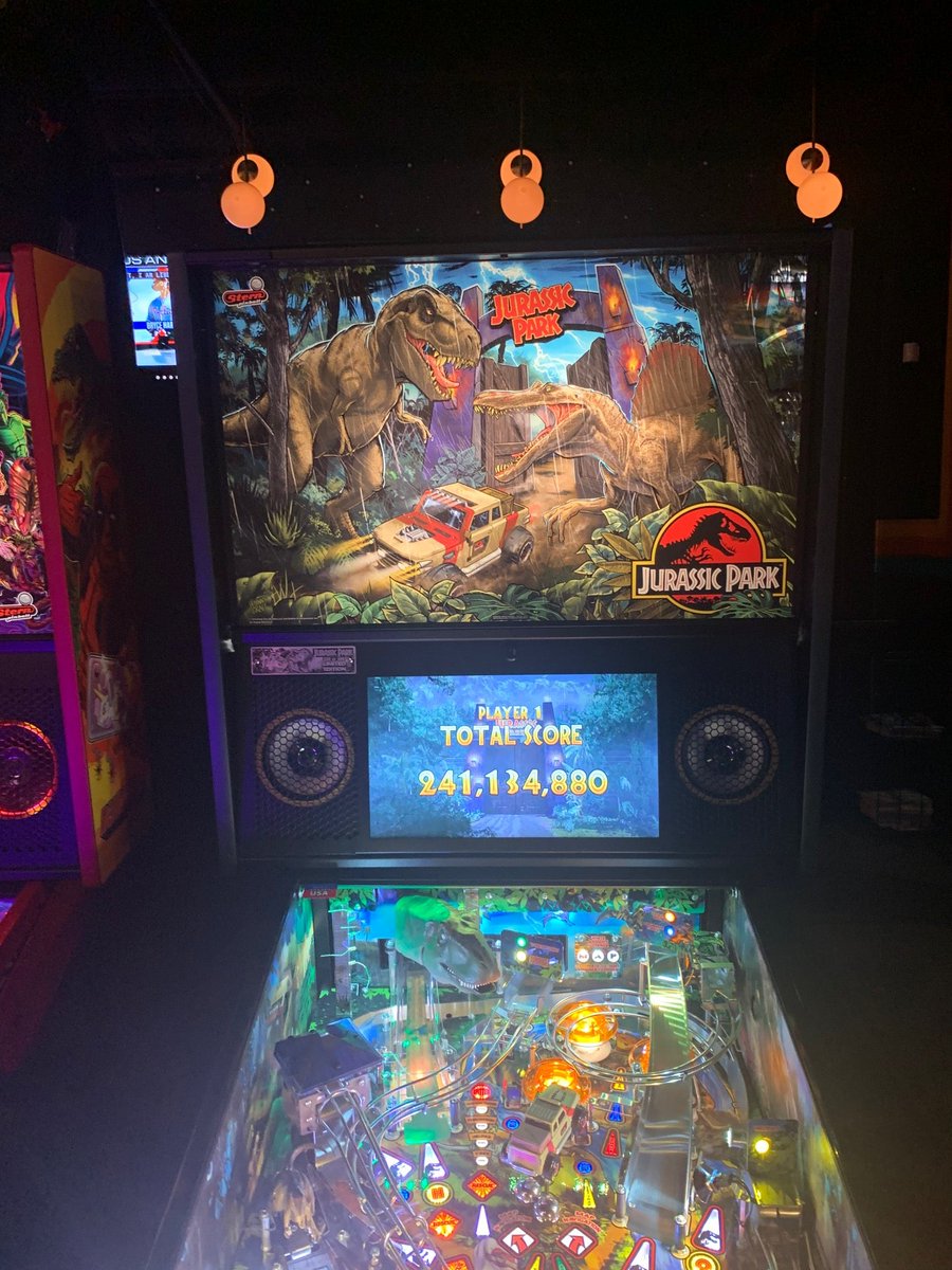 messiahcomplex's tweet photo. Limited Edition #JurassicPark #Pinball @TILTpinballbar @GameOfDepth Spell #CHAOS. Then hit the target at the back to start CHAOS MULTIBALL! (@ TILT Pinball Bar in Minneapolis, MN) https://t.co/WW0xK62pXe https://t.co/yUgwFqUTzN