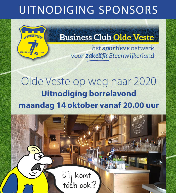 OVBusinessclub's tweet photo. Borrelavond voor sponsoren Olde Veste. Aanmelden kan via https://t.co/Epf2NAHneH https://t.co/9sntHABEEu