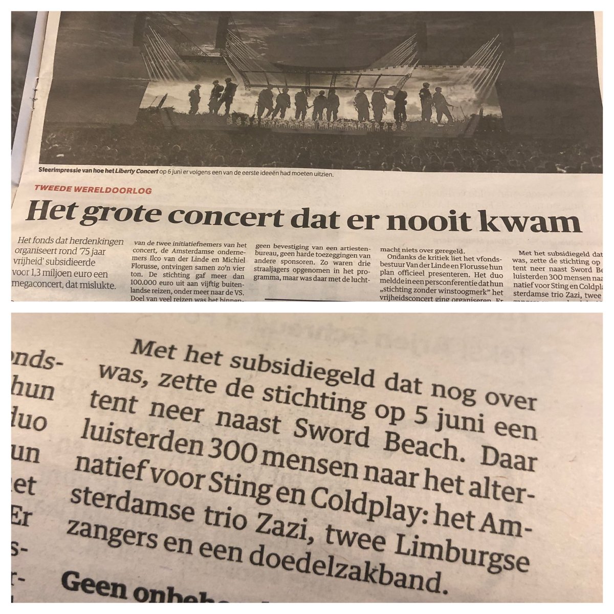 1,3 miljoen euro gestopt in 'voorbereiding' (o.a. 50 buitenlandse reizen) van een concert dat er nooit kwam. Leverde wel een prachtige zin in NRC Next op. Al het geld waard.