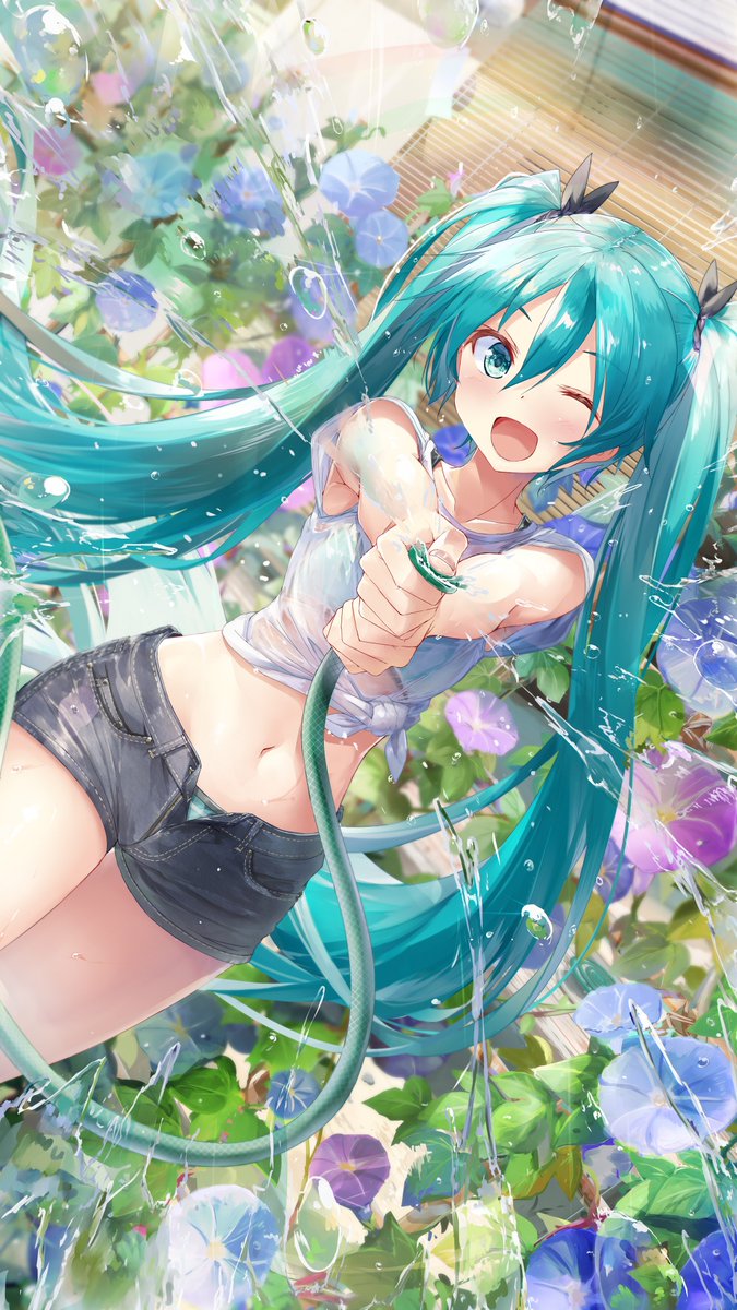 初音ミク 「実はスマホ用の絵として最初描いていたので縦でもいい感じになります。
ということで」|大堂(daidou)のイラスト