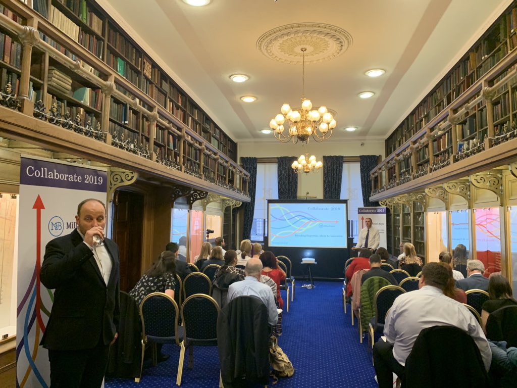 krisclark's tweet photo. Good morning #Glasgow! It’s day one of @MillarandBryce’s #Collaborate2019 roadshow of conferences across Scotland where I’m talking #EmergingTechnologies and #AI in property and law. Beautiful venue at the Royal College of Physicians and Surgeons.
@LandmarkUK https://t.co/KS7FITY07W