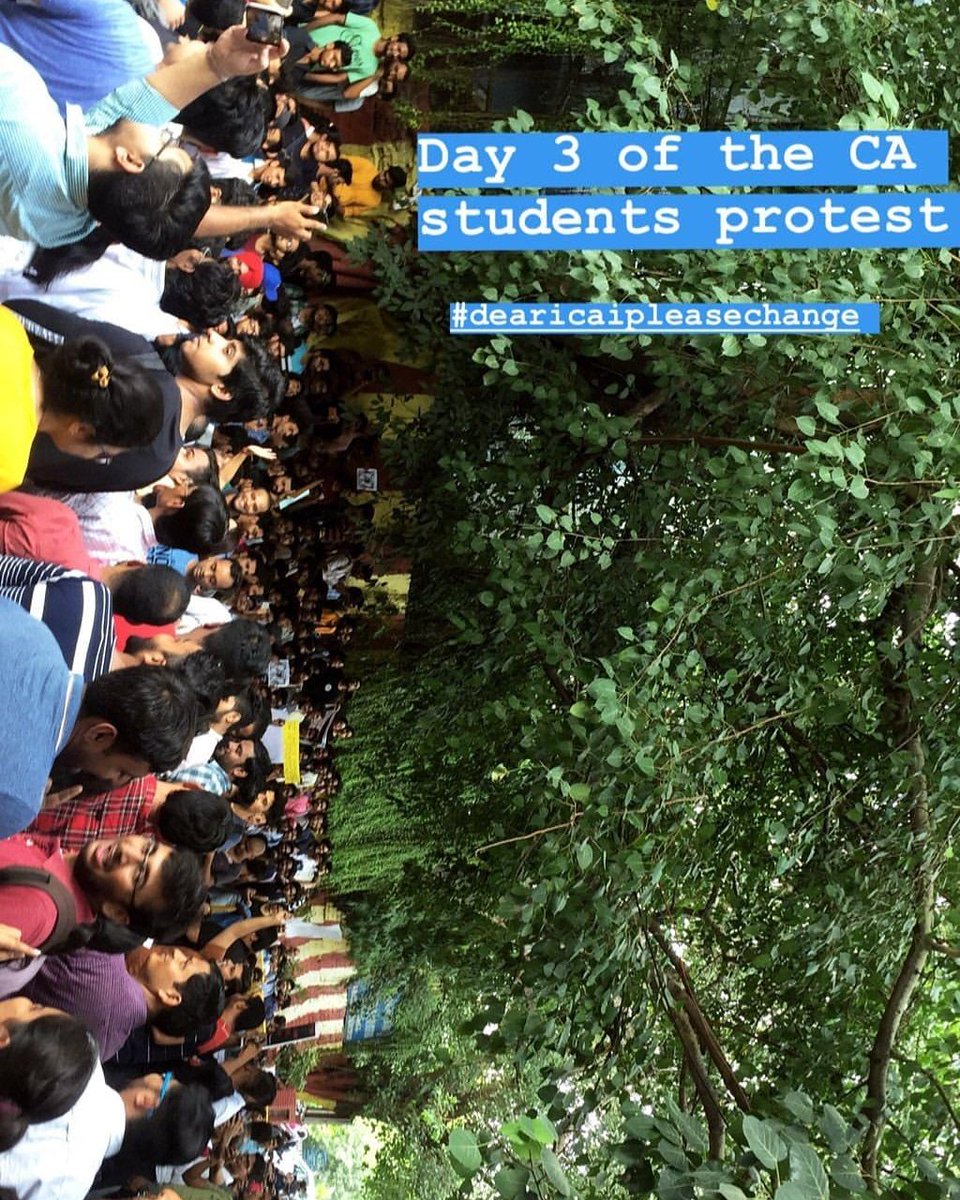 CAclubindia's tweet photo. The support is increasing with every passing day. Latest pictures from the Day-3 of the CA students protest outside @theicai HQ. #dearicaiplschange #dearICAIamend39_4 #righttorechecking https://t.co/WCieWvVAXR
