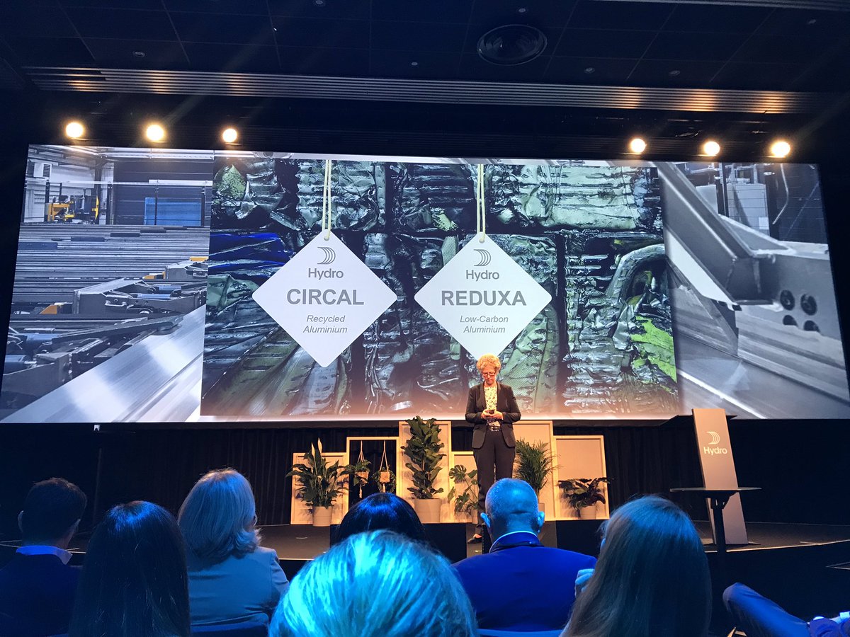 susrothstein's tweet photo. So proud of being part of a company that drives the #sustainability agenda! @AasheimHilde talks about the projects we have with #circal aluminium, with minimum 75% post consumer scrap. 💚 @NorskHydroASA https://t.co/fegdDLdifI