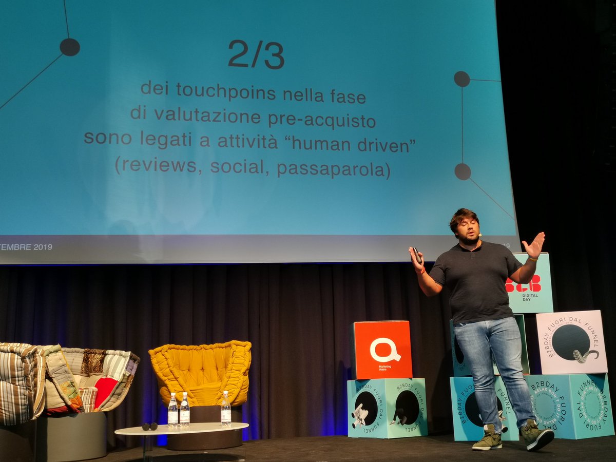 franzrusso's tweet photo. #B2BDay2019

@Giorgiosoff "I 2/3 del #marketing è in mano alle persone e i touchpoint sono legati ad attività 'human driven'"

@mktgarena https://t.co/egzTF5fmyo