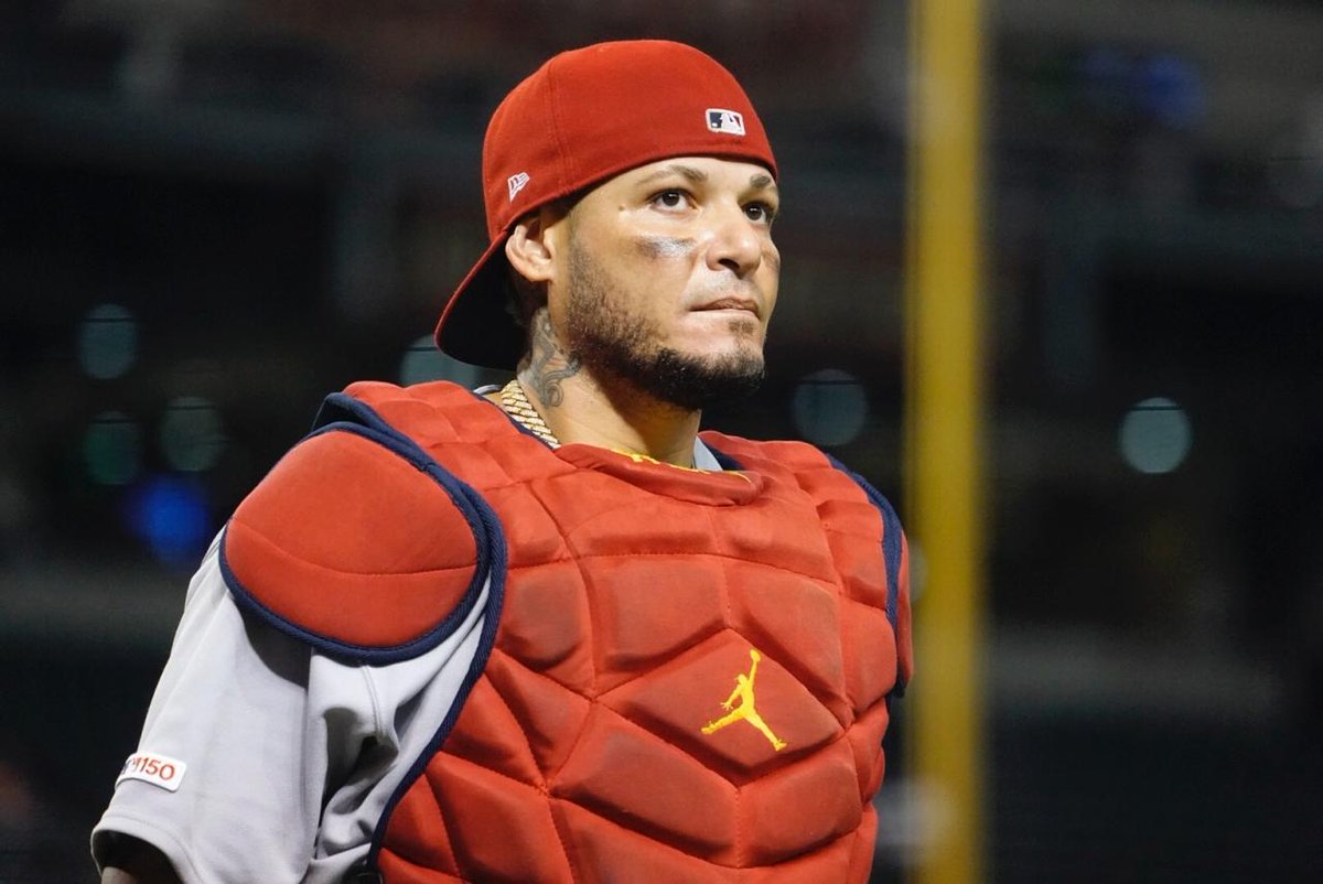 Cardinals's tweet photo. 18 innings (and counting) and 37-year-old Yadier Molina has caught every single one! 🐐 https://t.co/XW29T492FK