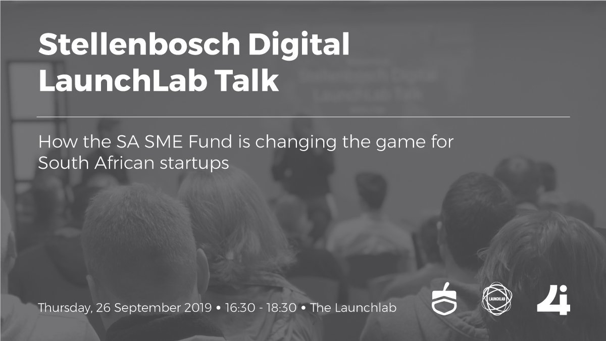 Join us tomorrow for the Stellenbosch Digital Talk with Karabo Nkoana from the <a href="/sasmefund/">SA SME Fund</a> 

Book your seat here: qkt.io/GKja74

#stellenboschdigital #talk #sasmefund #startups #investment #funding