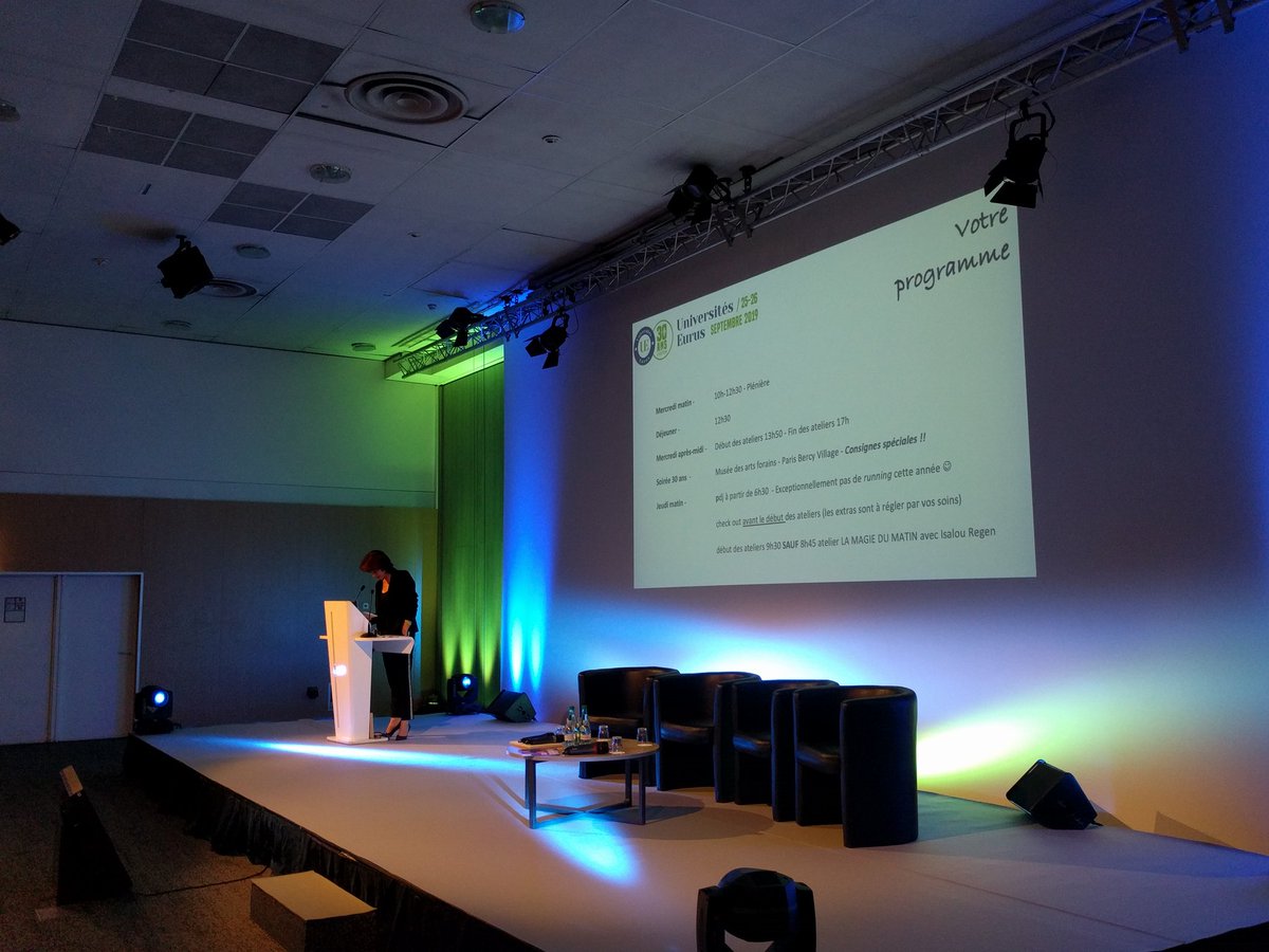 Delphine Buisson, Secrétaire Générale de l'<a href="/AllianceEurus/">Alliance EURUS</a> présente le programme de ces 2 journées de formation des #UniversitésEurus #Eurus30ans