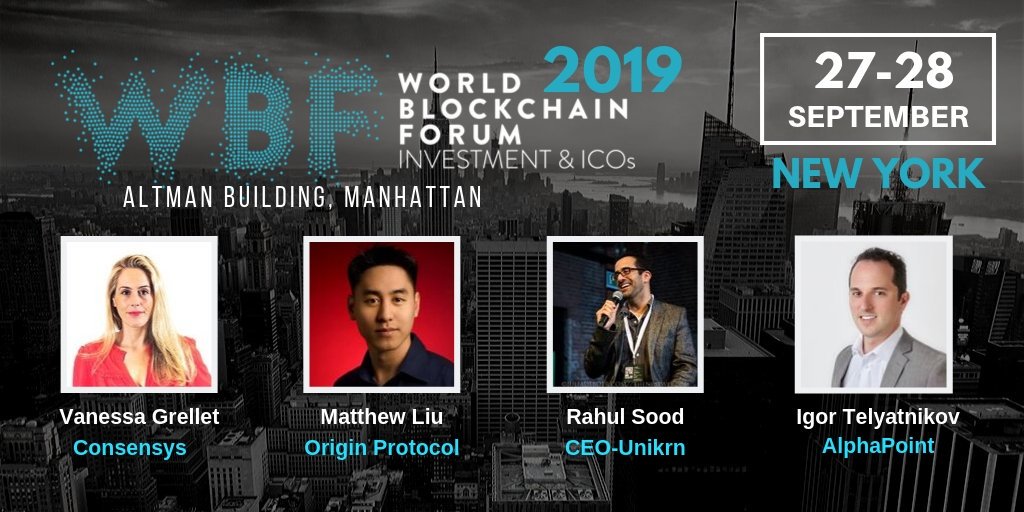 CoinpediaNews's tweet photo. Meet Vanessa Grellet, Matthew Liu, Rahul Sood, and Igor Telyatnikov in the upcoming World Blockchain Forum Corp. 2019
#WorldBlockchainForum
@rahulsood @VanessaGrellet_
https://t.co/TLG2mUFfEm https://t.co/HNM40TiOkZ