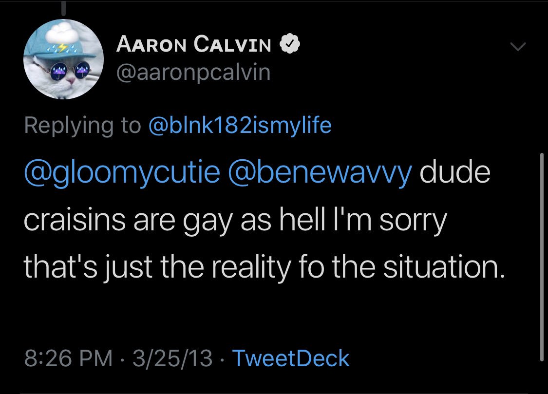 Cernovich's tweet image. What about your own use of the n-word, homophobia, and some weird thing about sex and high school students?