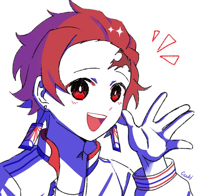 cokiさんがTwitterに投稿した竈門炭治郎(鬼滅の刃)のイラスト。