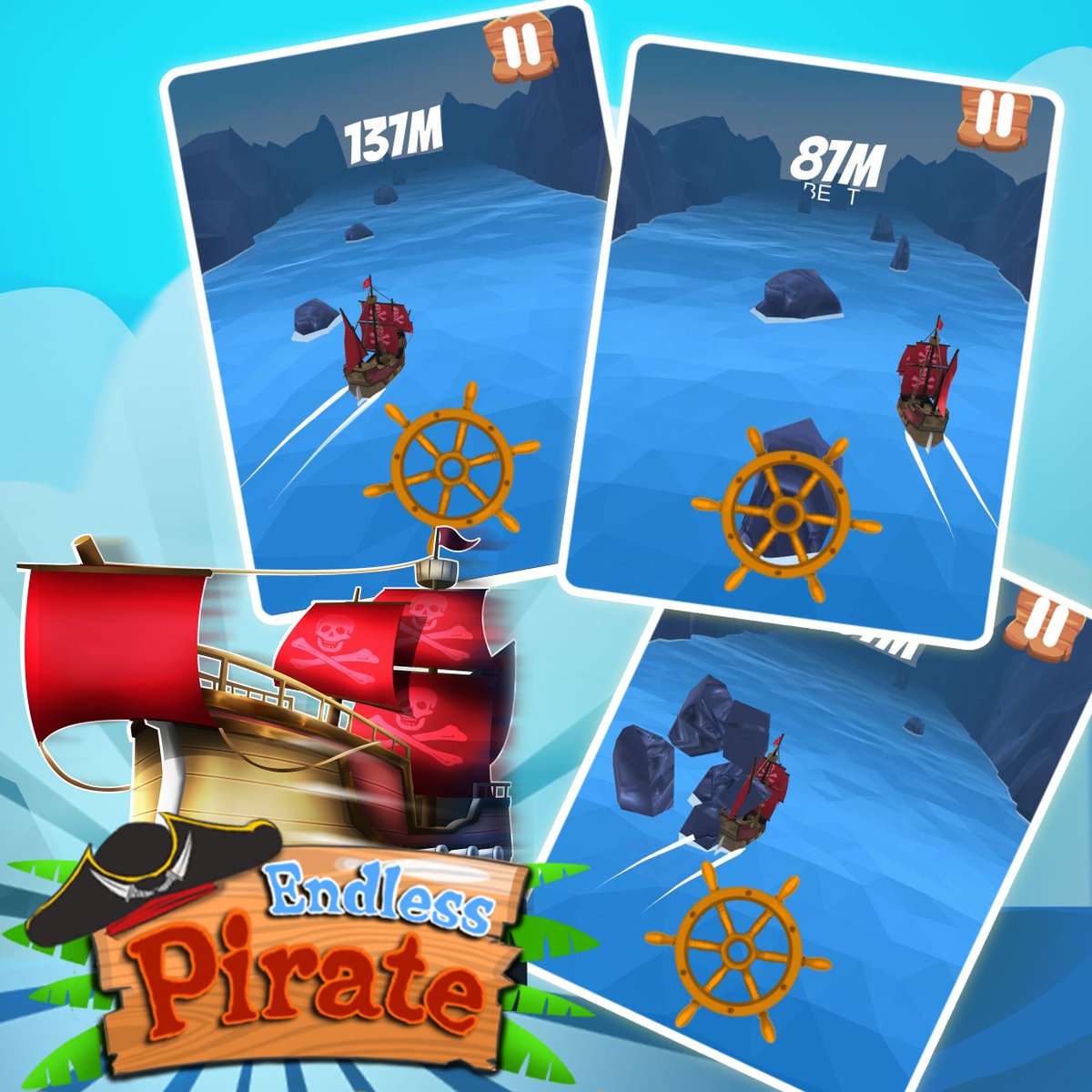 maentrus's tweet photo. Endless Pirate🏴‍☠

Be the best pirate to sail the farthest sea. Challenge yourself for a new record or challenge your friend to show who is the best pirate.

Download now:

Google Play: https://t.co/MrHyrL0Usl

App Store: https://t.co/tAlqaP0pfO https://t.co/Fs3F4cuSK8