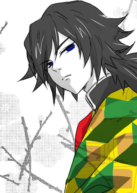 ちえりさんがTwitterに投稿した冨岡義勇(鬼滅の刃)のイラスト。