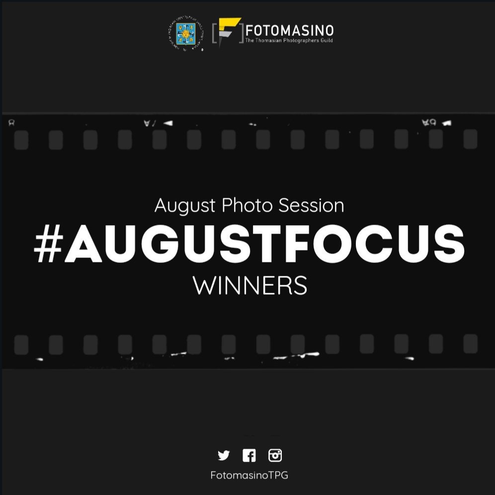 FotomasinoTPG's tweet photo. Cheers to all the winners of #AugustFocus! May you continue to capture more memories. 💛

Stay tuned for more photo sessions! Follow @fotomasinotpg on Twitter and Instagram! 📸

#BeTheRealHue
#WeAreFotomasino https://t.co/jpTSCBs3AC