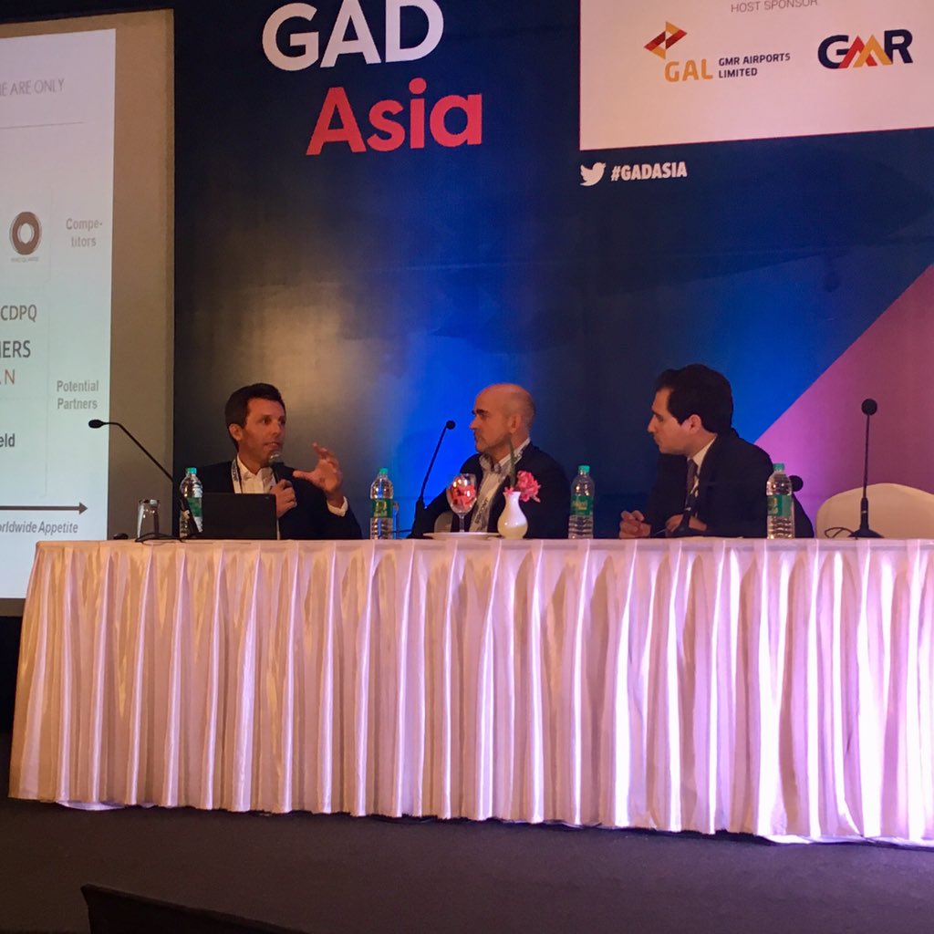 GAirportD's tweet photo. How can #investors differentiate themselves? #Airport investment is becoming more and more competitive with new players appearing across the board! Discussing on the #GADAsia stage are Julien Coffinier, ADP, Bruce Crane, OMERS, @Jkhoriaty @egis π https://t.co/o9O2qKhMX9