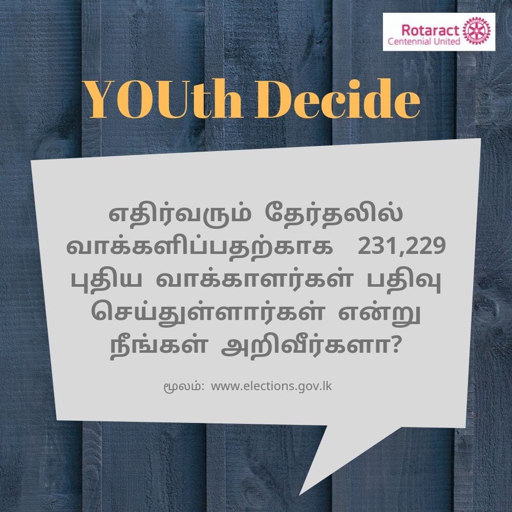 RACCU3220's tweet photo. Democracy works well only when all participate in it!

#YOUthDecide
#Youth4Democracy
#YouthPower
#Prespolls19
#PressPollSL
#Rotaract
#Rotaract3220
#WeAreRotaract
#50YearsOfCelebration
#50YearsOfVolunteerism
#SriLanka https://t.co/jcsS2Ppusk