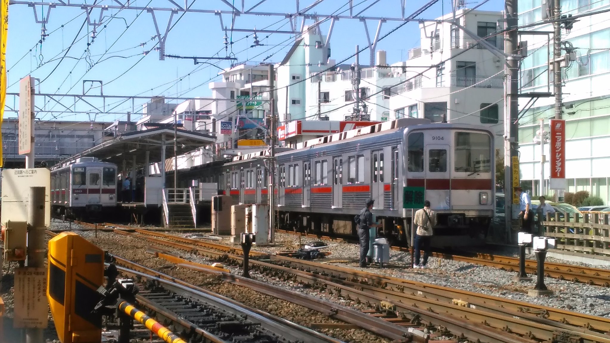 東武東上線の上板橋駅で人身事故が起きた現場の画像