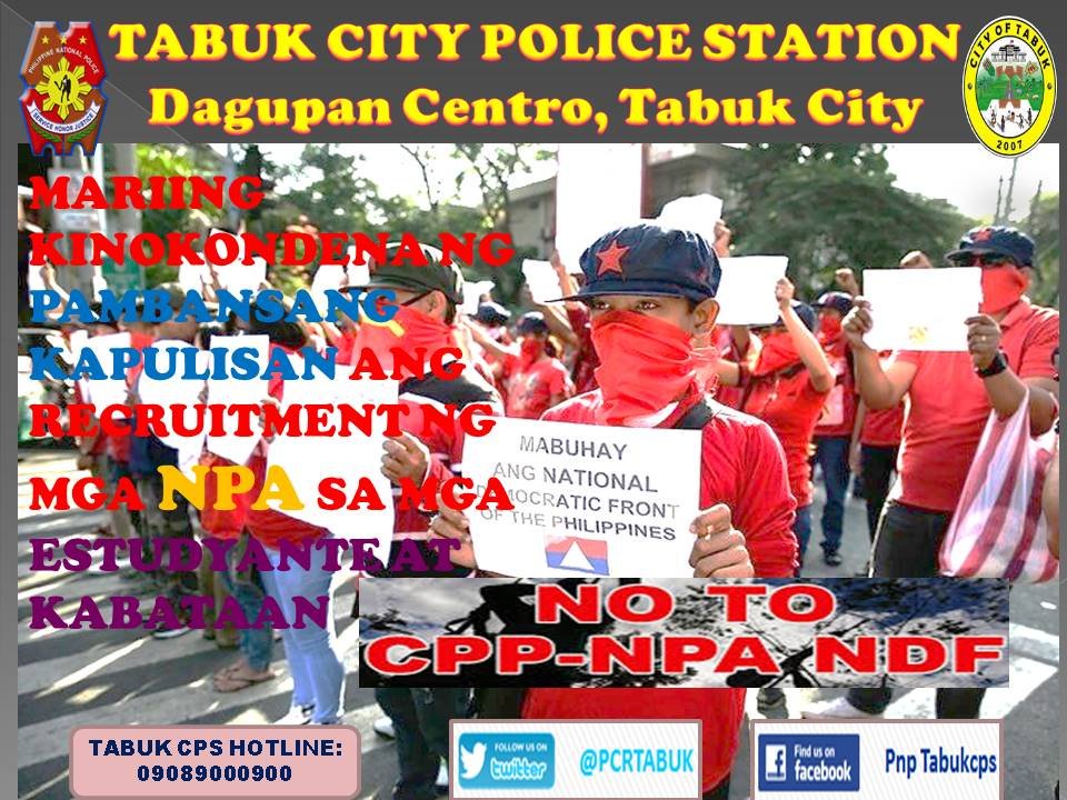 PNPtabukcity's tweet image. #NotoCPP_NPA
#NotoTerrorism
#PNPCHIEFOSCARALABAYLDE
#PNP
#PPP2030