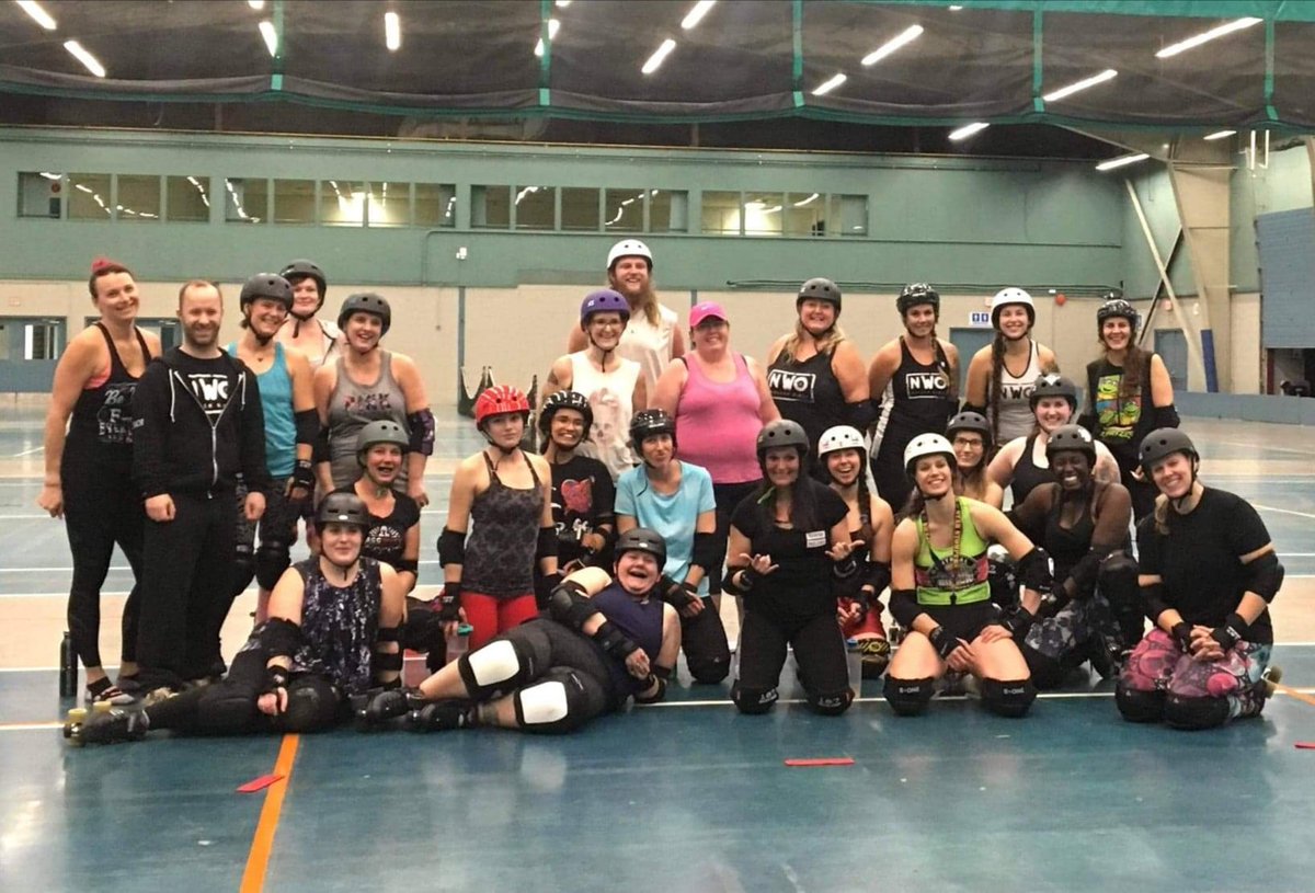 NWOrollerderby's tweet photo. NWO Rollergirls had the great pleasure of being coached for TWO days by the one and only @miraclewhips123 !!
We are feeling jazzed up and excited to use our new skills <3 https://t.co/auBOSWbBP1