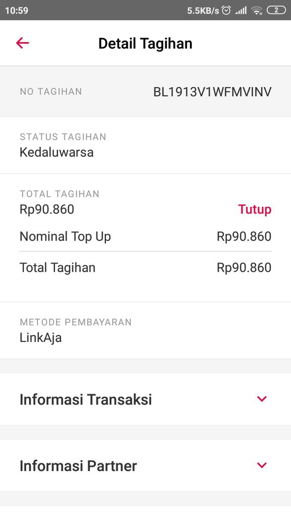 Ibat_Turahman's tweet photo. @linkaja Min kemarin saya transaksi di @bukalapak pembayaran pakai linkaja, saldo @linkaja saya sudah terpotong ko transaksi di @bukalapak saya belum terkonfirmasi ya, sampe sekarang transaksinya expired https://t.co/QvyHV2FPRt