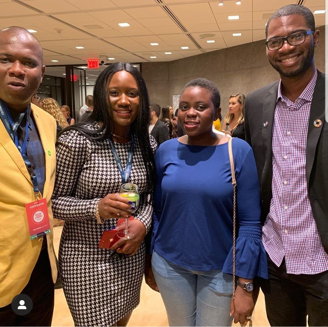 charitychaste's tweet photo. Amazing time at the #UNSolutionSummit reception! Proud of @Tech4DevHQ idea wt. @innoberyl and glad to connect wt. @Iamoabraham and @adedayofashanu!
#UNGA #UNGA74 #2030Now #GlobalGoals https://t.co/sYvwufbmD3