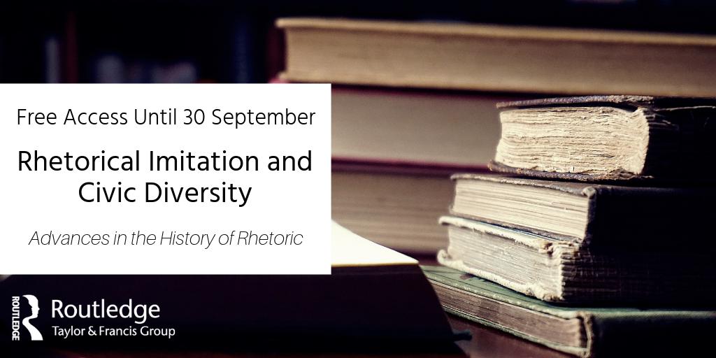 Routledge_MandC's tweet photo. Two new attitudes about #imitatio from @ASHRhetoric “encourage the integration of imitatio into a rhetorical education that is essential for the cultivation of a just and engaged twenty-first century citizenship.” Read the article with free access here: https://t.co/nxyChkxMnz https://t.co/UAg1y1wHvl