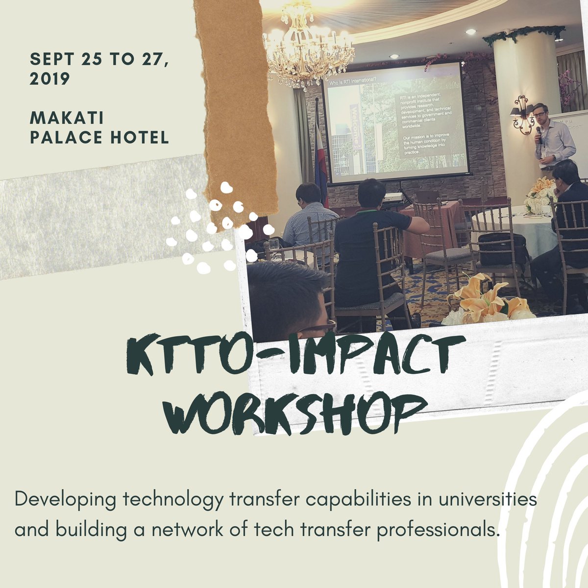 sam_uichico's tweet photo. @RTI_Innovation advisors @A_Klich_  and Jim Redden are back in #manila for the @STRIDE_Program and @dostpcieerd KTTO-IMPACT workshop 1. https://t.co/ekdJ2AxSXT