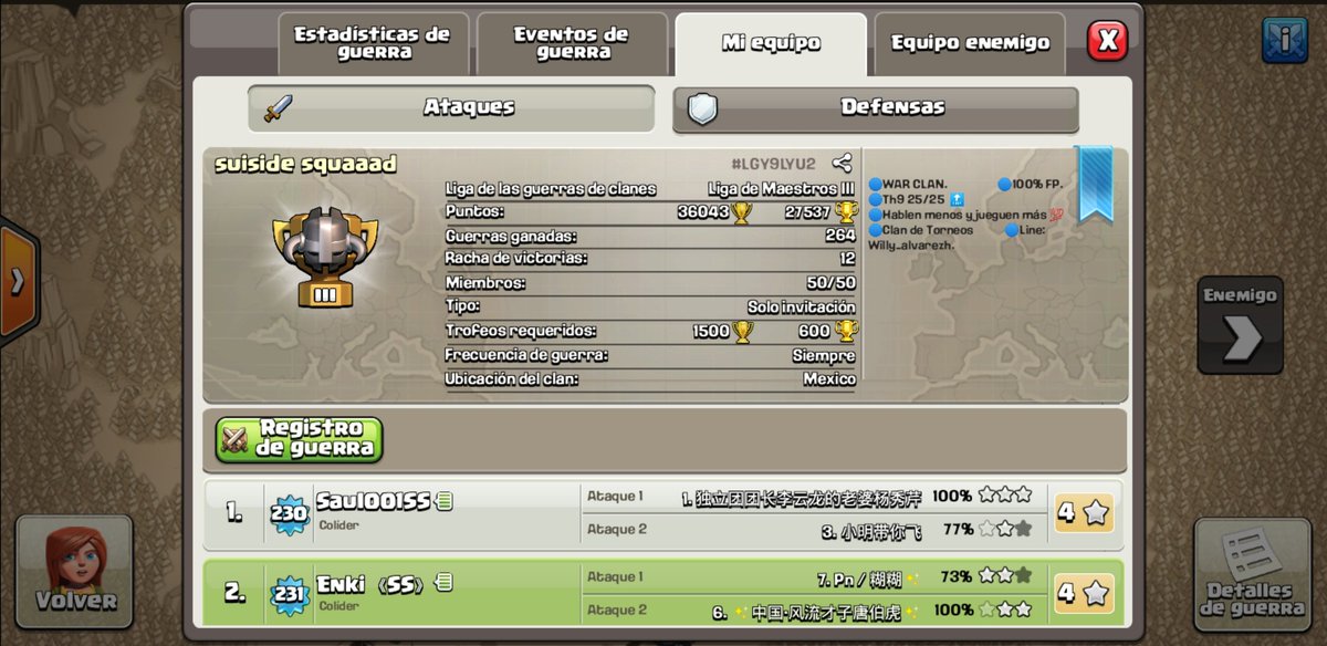 Felices por el 3er aniversario del clan y qué mejor forma de celebrarlo que reventando racha de chinos 🎉 gracias por formar parte de esta familia y llevarnos a la victoria @MaRqUiToS_OP  #ClashOfClans @