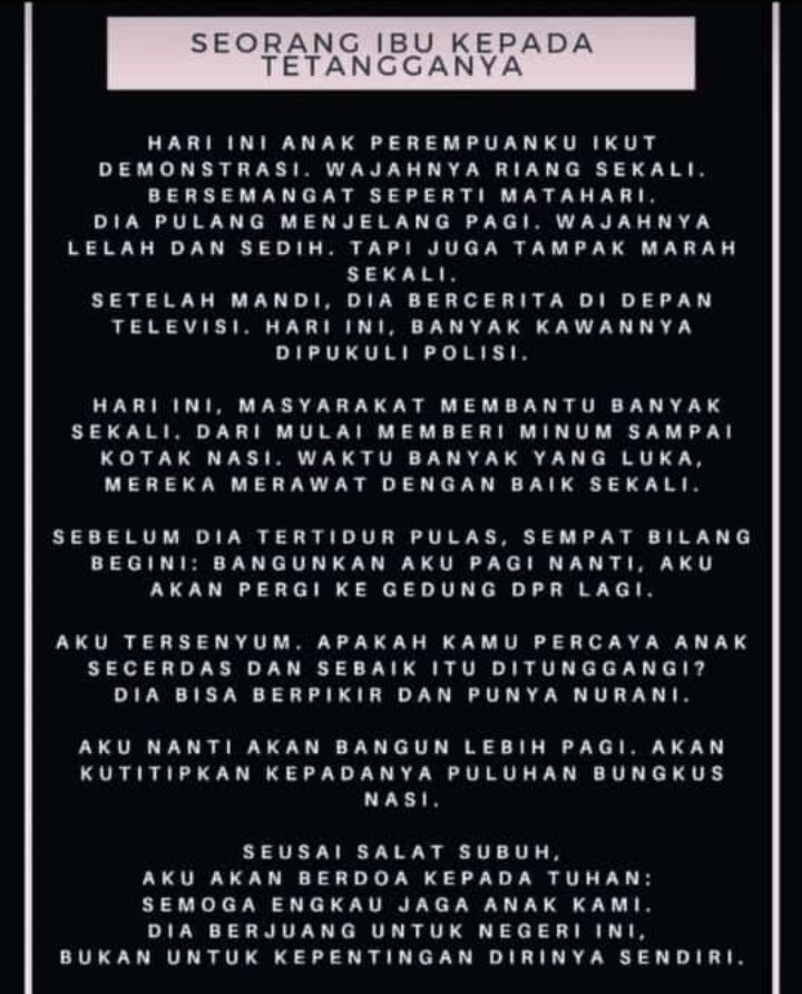 laventinedevi's tweet photo. Ohh ibuu
 #TrisaktiTurunLagi 
#STMBergerak 
#STMmelawan https://t.co/D4A6ElRoaZ