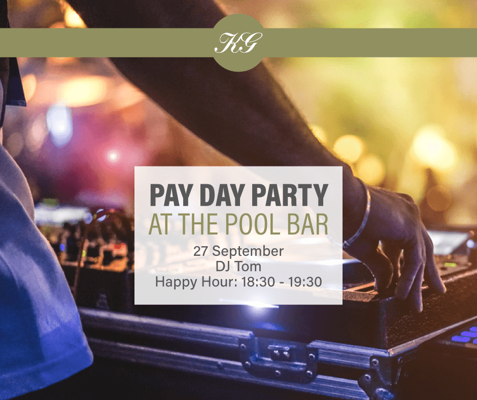 Join us this Friday for our Pay Day Party at the Pool Bar!

DJ Tom will be on the decks 🎶