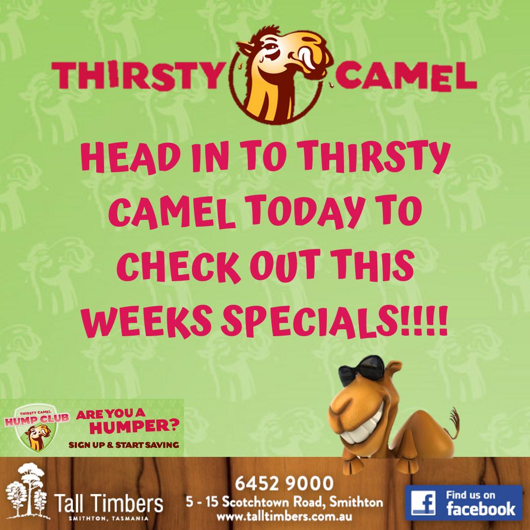 talltimberstas's tweet photo. Thirsty??? Head into Thirsty Camel Tall Timbers to pick up this week's specials.

#thirstycamelbottleshops
#humpclub
#drinks
#specials https://t.co/jcyyQa4Iqi