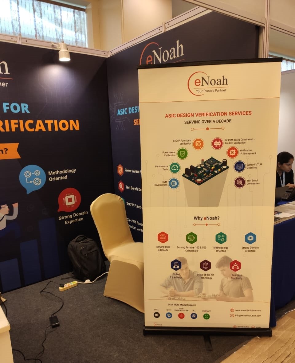 enoahisolution's tweet photo. #DVConIndia 2019 kickstarted. Visit #eNoah stall #18 to know more about expertise on #ASICVerification Services.
Also get a chance to experience our #edvlearn #Cloud based #ASIC #Verification #Training Platform.
@edveon1 #DVCon2019 @DVConIndia https://t.co/1w9Pj3uhLy