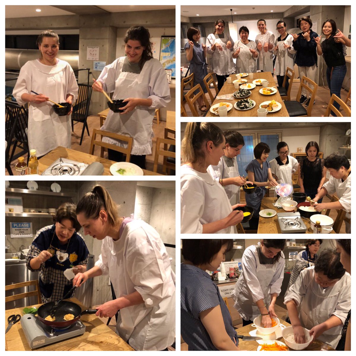 HostelSadou's tweet photo. Sadou Hostelでは様々な日本文化を
ゲストの皆さまに体験いただいております。
2019年9月21日にはゲストの方々にお料理（おふくろの味）を体験していただきました。

On September 21, 2019,Our guests experienced Japanese MOM'S Cooking.

#ueno #okachimachi #sadouhostel #sadouhosteltokyo https://t.co/tjjZER2cML