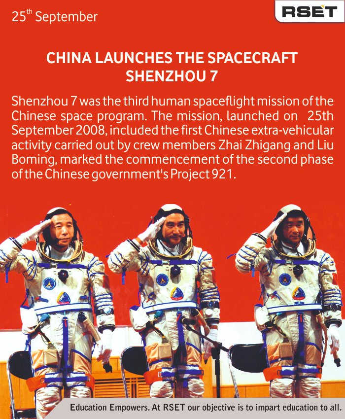 RSCAMPUS's tweet image. Chinese Space Program launched the third human spaceflight mission today!
#Shenzhou7

#RSET #ChineseSpaceProgram #Spaceflight #Mission #Space