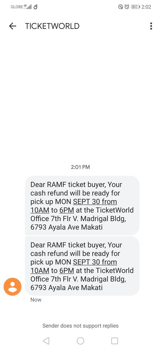 jg_choikwonsong's tweet photo. i got a text message, nakakuha rin ba kayo especially for those who bought in CASH #RAMFSCAM #RAMF2019kpopsuperconcert https://t.co/fuhTuuFPtF