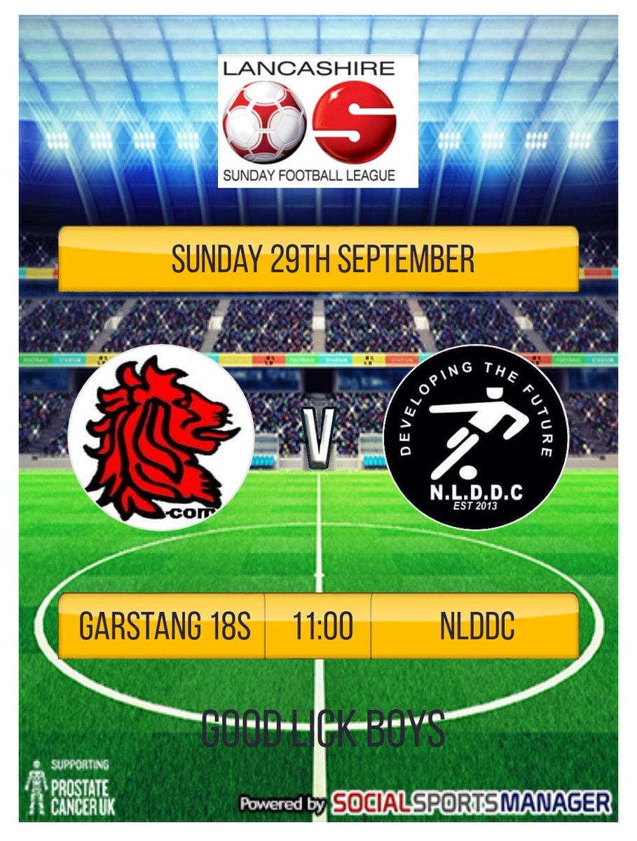 nlddc2013's tweet image. Sunday the 16s play Garstang in the Lancashire Sunday league.
Good luck boys