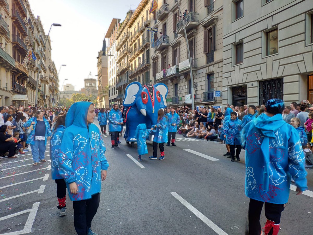totrubi's tweet photo. La trompa d'en Bòjum va omplir de confeti els carrers de Barcelona per les Festes de la Mercè #rubicity #Merce2019 @LesAnades 

https://t.co/BNeDj6L3VQ https://t.co/dSFBqG0OQP