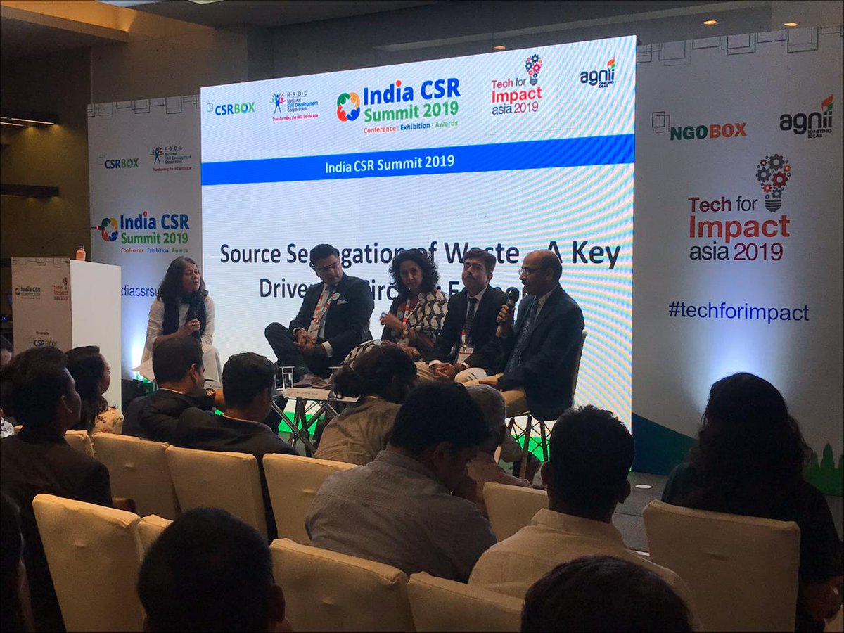 saahas_ngo's tweet photo. One more award to our kitty...
Saahas won the CSR Impact Award in WASH - Small Project category, for our Alag Karo project, in the India CSR summit 2019, which concluded today in New Delhi.
#AlagKaro #HarDinTeenBin #segregation #circulareconomy #saahas #ngo #indiacsrsummit https://t.co/MBeGkrgxLW