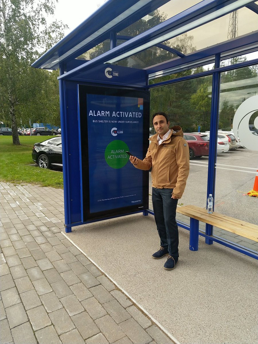 DrVare's tweet photo. @telestecorp #Safebusstop #ConnectedZone at @nokia annual Radioactive! #NokiaRadioUG #5G #publicsafety #publictransport https://t.co/FRTUzagpa4