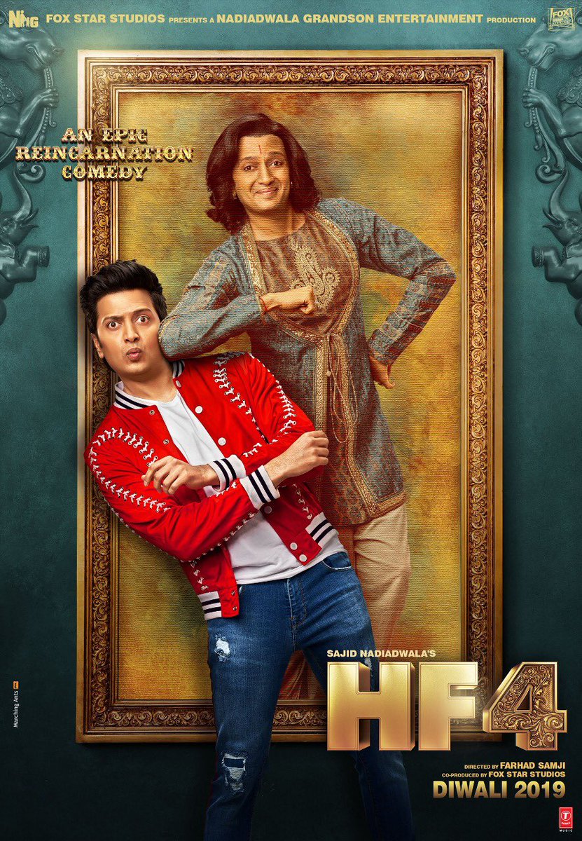 Riteishd's tweet photo. Ek sikke ke do pehlu, Roy 💇‍♂💇‍♂ aur Bangdu Maharaj! Kya modh legi inki kahani 📖📖 janiye #Housefull4 Trailer 🎬🎬 mein, 27th September ko!
#SajidNadiadwala @farhad_samji @WardaNadiadwala @foxstarhindi @NGEMovies https://t.co/N71yV0KbxO