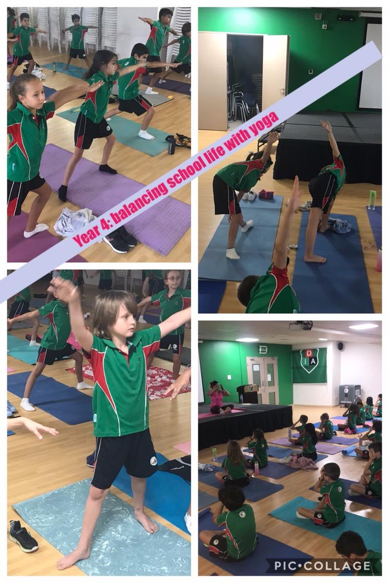 Healthy bodies, healthy minds! Year 4 establishing a school/life balance taking part in yoga. #DIAYear4