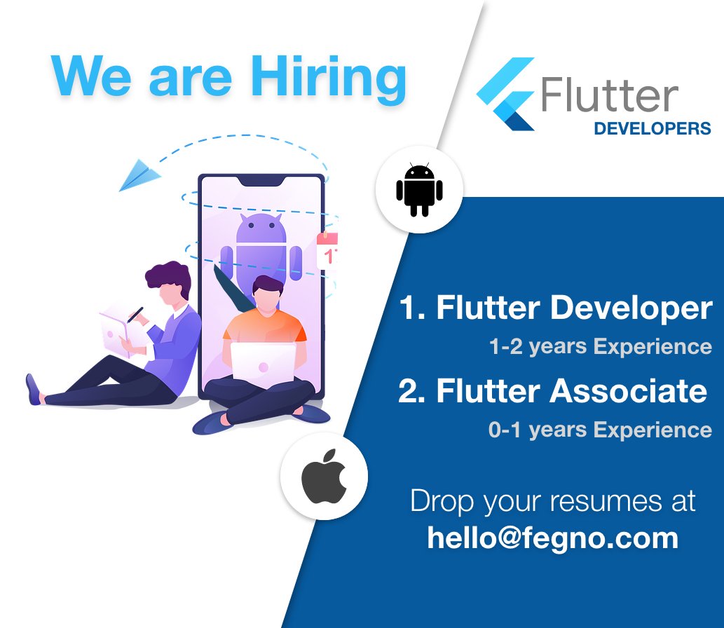FegnoT's tweet photo. We are looking for developers across the requirements.
1. #Nodejs Developer (Exp: 2-5) (knowledge in #MongoDB Is Preferred)
2. #Python #Django Developer - Exp 1.5-4
3. #Flutter Developer - Exp 1-2
4. Python #Developer - Associate, Exp: 0.6-1.5
5. Flutter Developer - Associate,0-1 https://t.co/AUrjq08XsV