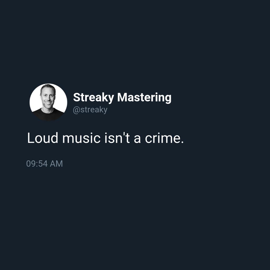 StreakyAcademy's tweet image. The Level Of The Mastering Isn't Important...Some Music needs to be loud and some dynamic - No Rules.

#masteringtips #audioengineertip #mastering #mixing #music #masteringstudio #audioengineer #sound #streakymastering #quote #masteringtip #mixingandmastering #masteringguru