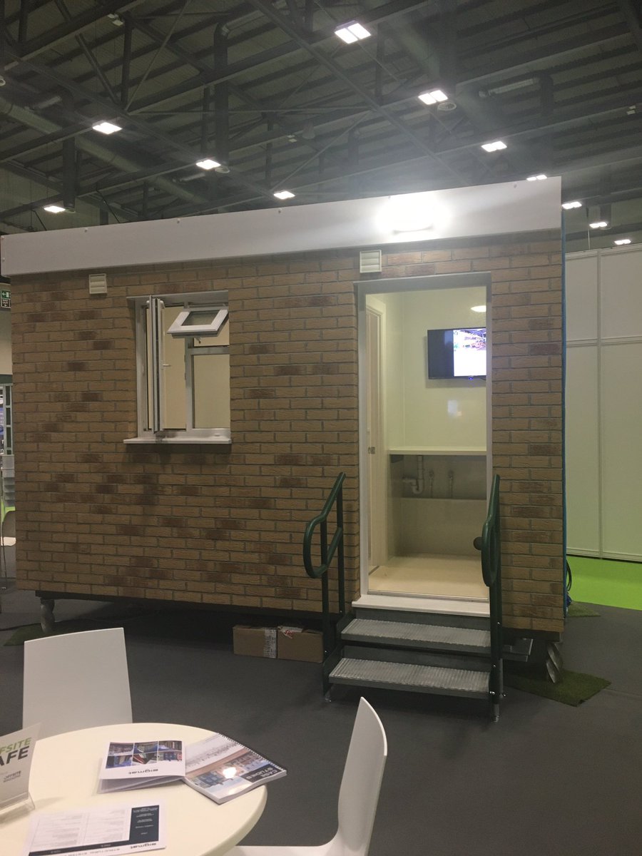 Day two of offsite expo at Ricoh. Displaying the “housing upgrade” module from our Herefordshire factory, adds ground floor WC, Bath and additional utility space to existing housing, allowing residents to stay in their family homes rather than move out. Installed in under 3 hours