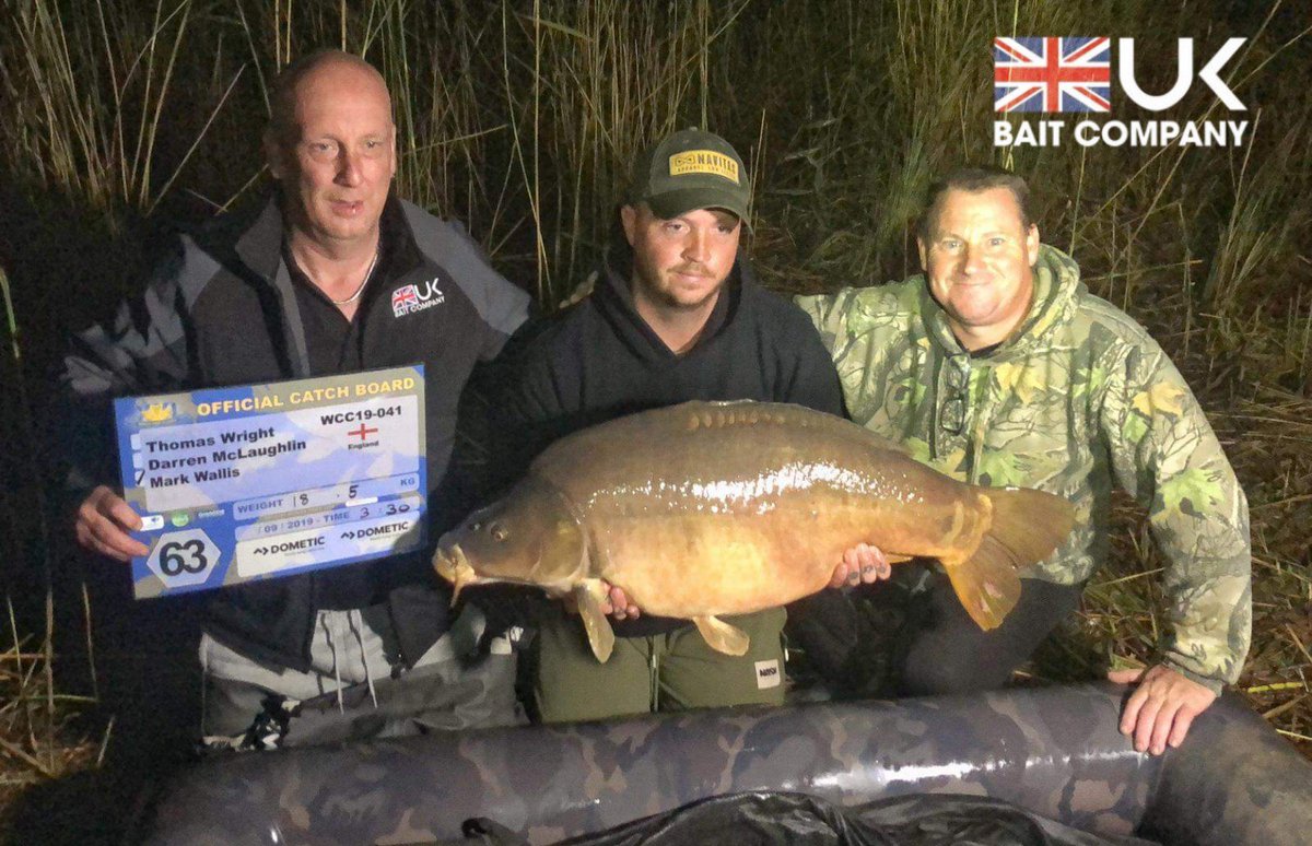 UKBaitCompany's tweet photo. "DARE TO DREAM"

The lads are off to a flyer in the WCC, this 40.07 mirror falling to marks rods at 3am this morning. That puts the team in 13th place at the moment with loads on time remaining 💪 The miighty SA1 doing the business for the lads 🎣🎣 #UKBAITCOMPANY #SA1 https://t.co/6i9sssuYEA