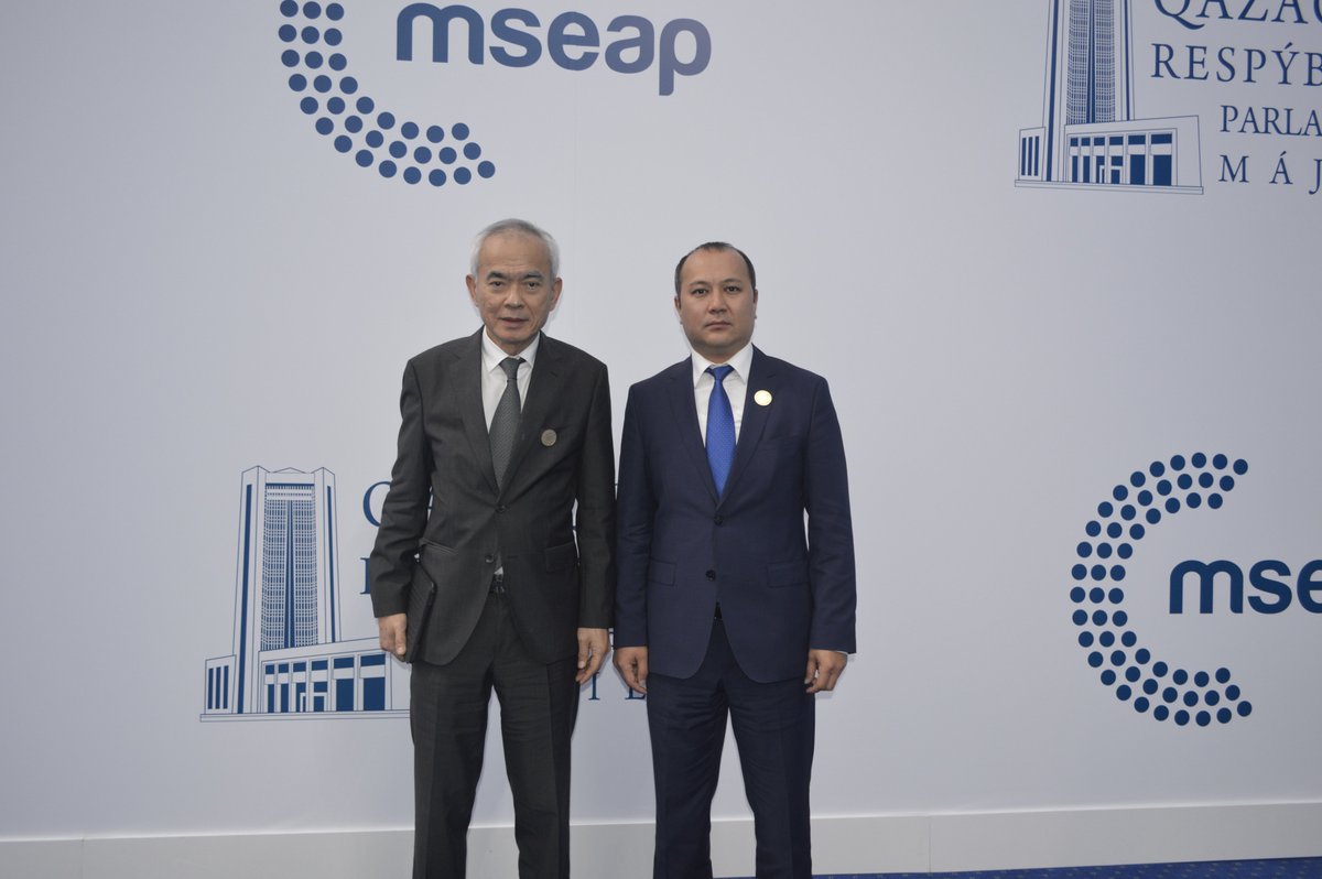 TURK_PA's tweet photo. On 24 September 2019, Secretary General Mr. Altynbek Mamaiusupov met with Mr. Jetn Sirathranont, Secretary General of #AFPPD on sidelines of 4th #MSEAP in Nur-Sultan. Secretaries General exchanged views on prospects of #cooperation and discussed issues of mutual interest. @AFPPD https://t.co/GWqWgsedbO