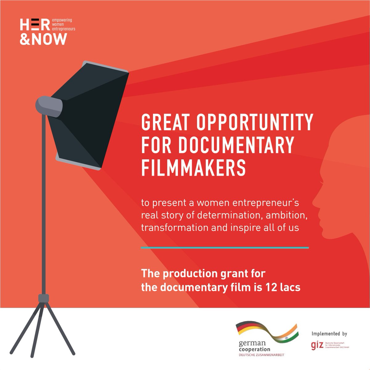 Bringing a journey of a #womenentreprenuer to life through a documentary. Project @Her_and_Now  launches its film competition & announces a grant of INR.12lakhs. Interested documentary filmmakers please see the link: bit.ly/herandnowfilmg…  Last day to apply 14th of October 2019